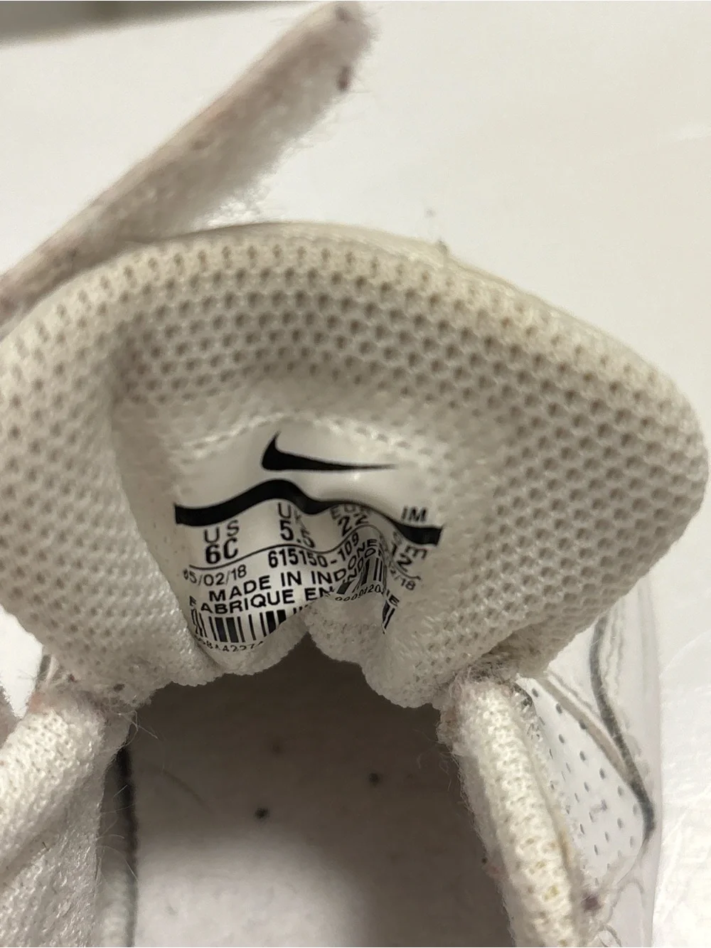 Nike Kids White Velcro & Lace Sneakers